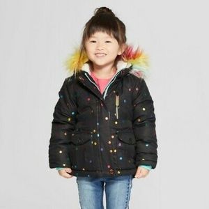 Cat & Jack Rainbow Foil Parka Winter Coat 3t